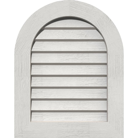 Round Top Gable Vnt Non-Functional Western Red Cedar Gable Vnt W/Decorative Face Frame, 20W X 26H